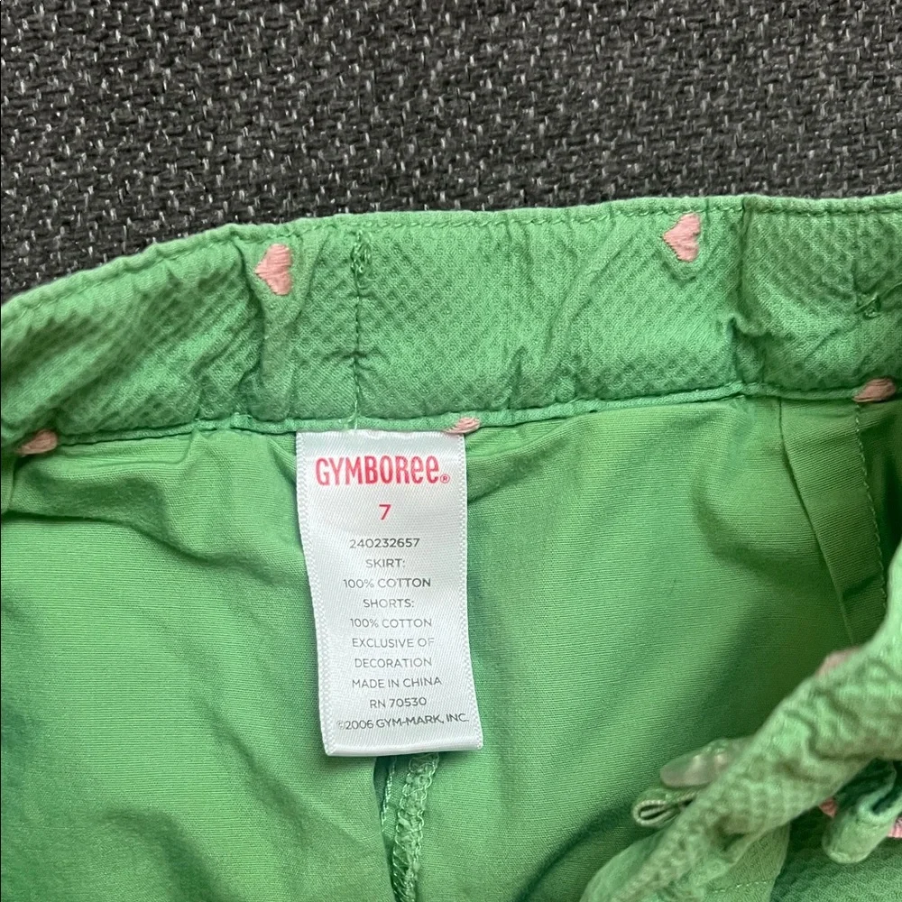 Gymboree Green Skirt with Pink Accents